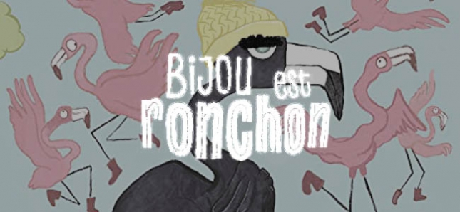 Bijou est un flamand rose, noir.