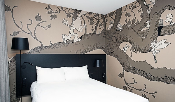 Une des deux chambres décorées par Zep Une des deux chambres décorées par Zep
