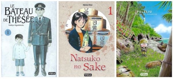 Le bateau de Thésée, Natsuko No Sake et Pelelui sont des mangas références de Vega