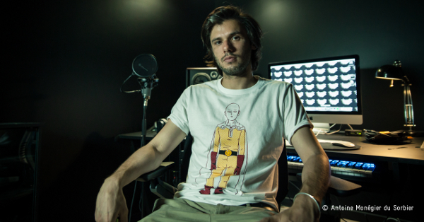 Orelsan en studio d'enregistrement Orelsan en studio d'enregistrement