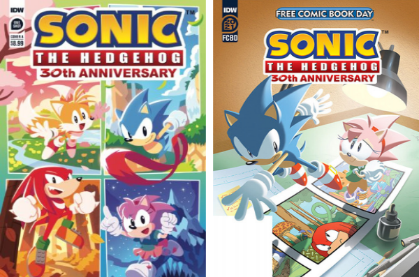 2 variants de couverture du prochain numéro inédit de Sonic