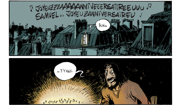 Quelqu'un à qui parler bd Samuel broie du noir malgré les apparences