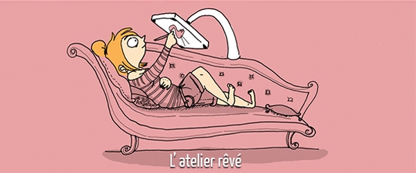 Janine en 5 dessins : l'atelier rêvé Janine en 5 dessins : l'atelier rêvé
