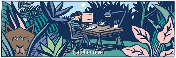 Elizabeth Holleville en 5 dessins : l'atelier rêvé Elizabeth Holleville en 5 dessins : l'atelier rêvé