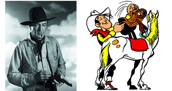 Gary Cooper et Lucky Luke dans ses premières années