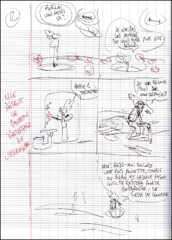 Le storyboard de Lewis Trondheim Le storyboard de Lewis Trondheim