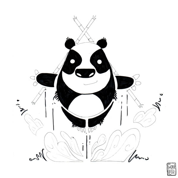 Pour cette Toile montante , Choléoptère nous a croqué son objet fétiche : sa peluche panda qui la protège contre le forces du mal depuis sa naissance !