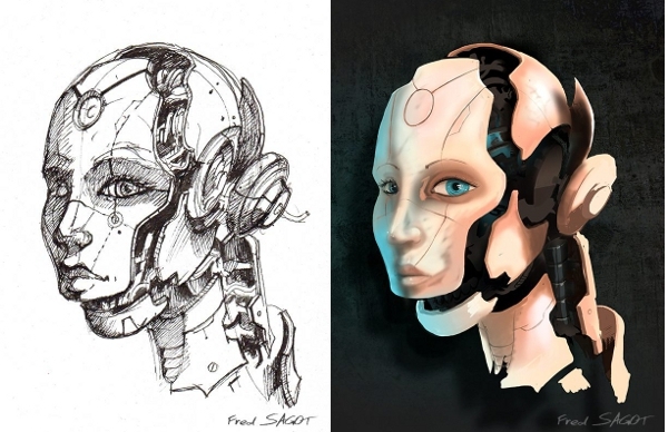 Croquis chara-design Ombre de Métal
