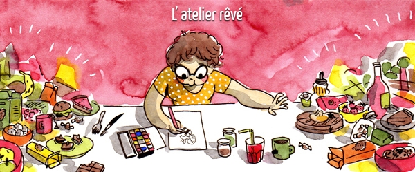 Roxanne Bee en 5 dessins (3/3) Avant de rendre visite à Roxanne dans son atelier, allez sur son blog !