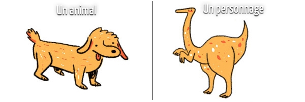 Anaïs de Sousa en 5 dessins (1/3) Si Anaïs de Sousa était un animal, elle serait un chien ; si elle devait prendre un modèle, elle choisirait un dinosaure.