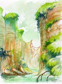 Recherches graphiques d'Eden à l'aquarelle Recherches graphiques d'Eden à l'aquarelle