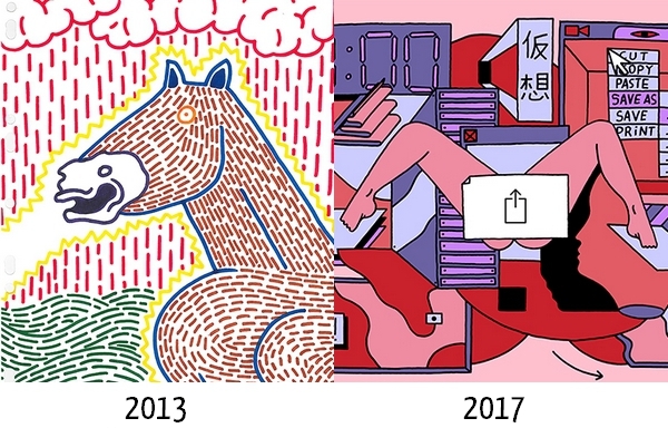 Arthur Binois en 3 dessins (1/3) Durant ses études, Arthur Binois a peu à peu jeté son dévolu sur les couleurs numériques.