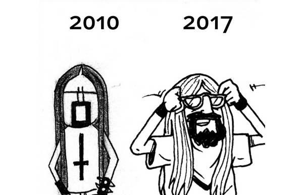 Marc Brouillon en 3 dessins (1/3) En 7 ans, Marc Brouillon a eu le temps d'affûter son trait.