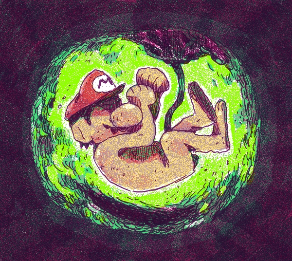 Hugo de Faucompret en 3 dessins (2/3) Pour cette Toile montante, Hugo a dessiné son personnage préféré : Mario