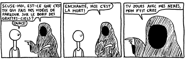 A travers ses planches, Alex Lévesque retrouve l'humour des BD qui ont bercé sa jeunesse.