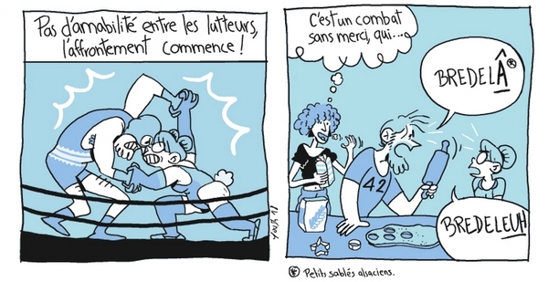 Extrait de La lutte A travers Le Bordel d'Awa, YouSh dévoile avec humour le quotidien des Alsaciens, dont la lutte des accents !