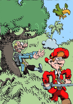 Spirou et Fantasio se sont égarés sur l'île carrément perdue !