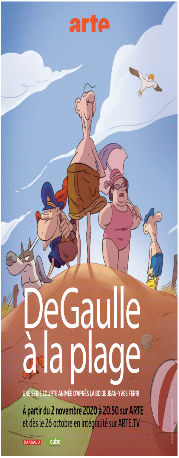 Affiche de De Gaulle à la plage