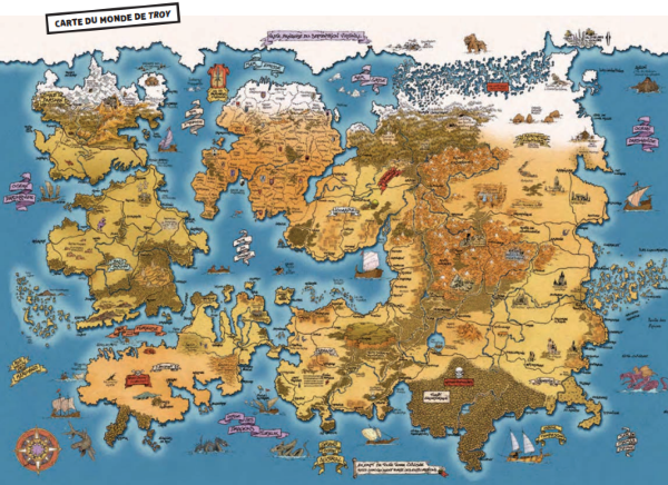 L'énorme carte du monde de Troy, imaginé par Christophe Arleston