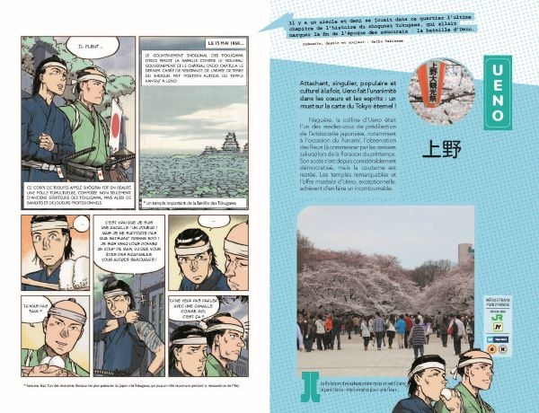 Pages documentaires et mangas s'entremêlent