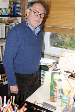 André Juillard, dans son atelier