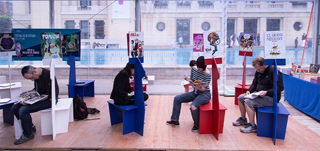 Le festival, c'est aussi un espace de lecture ! (photo Alexandre Sargos)