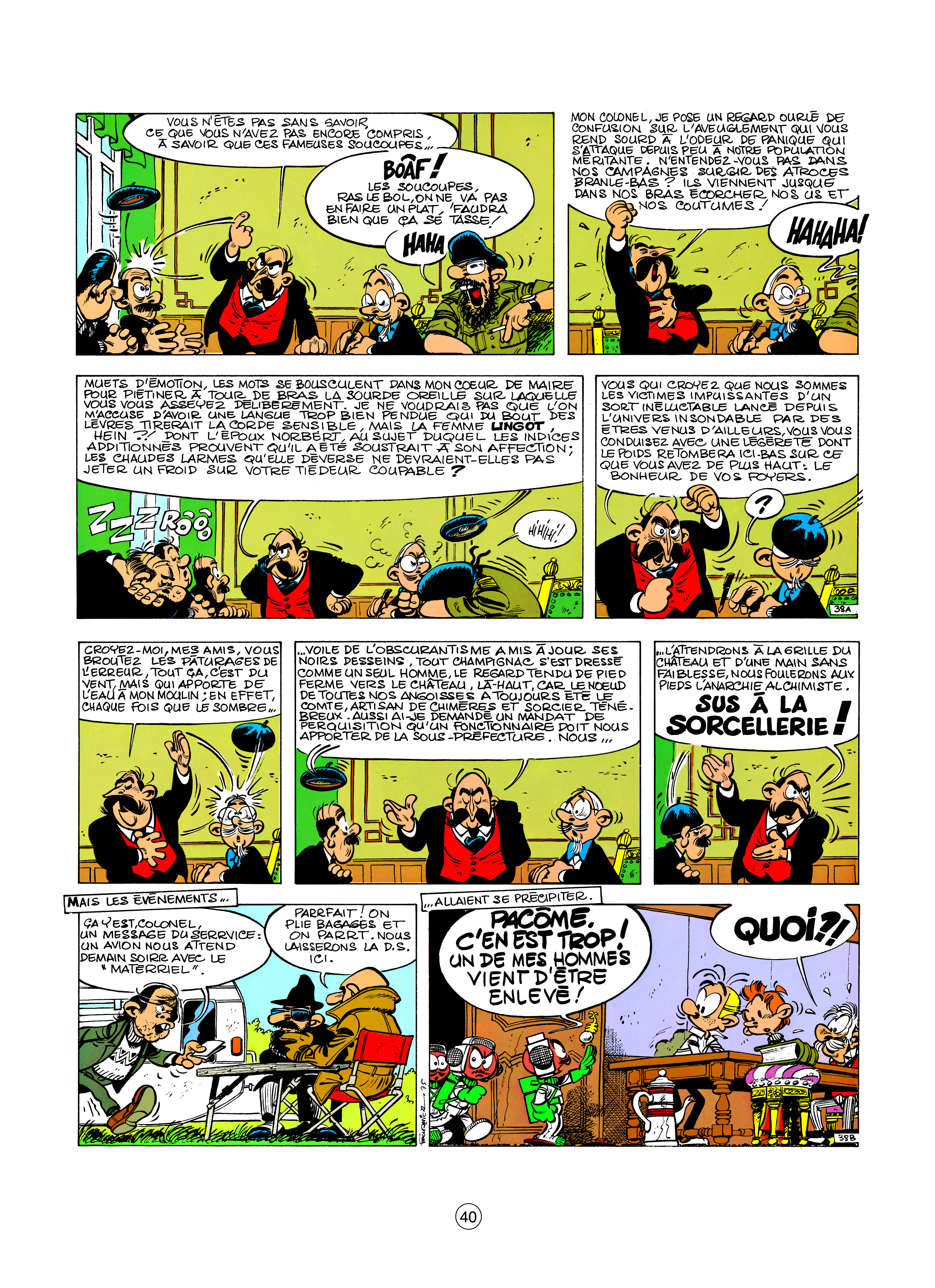 Un discours fleuve dans Du cidre pour les étoiles ©Jean-Claude Fournier - Éditions Dupuis