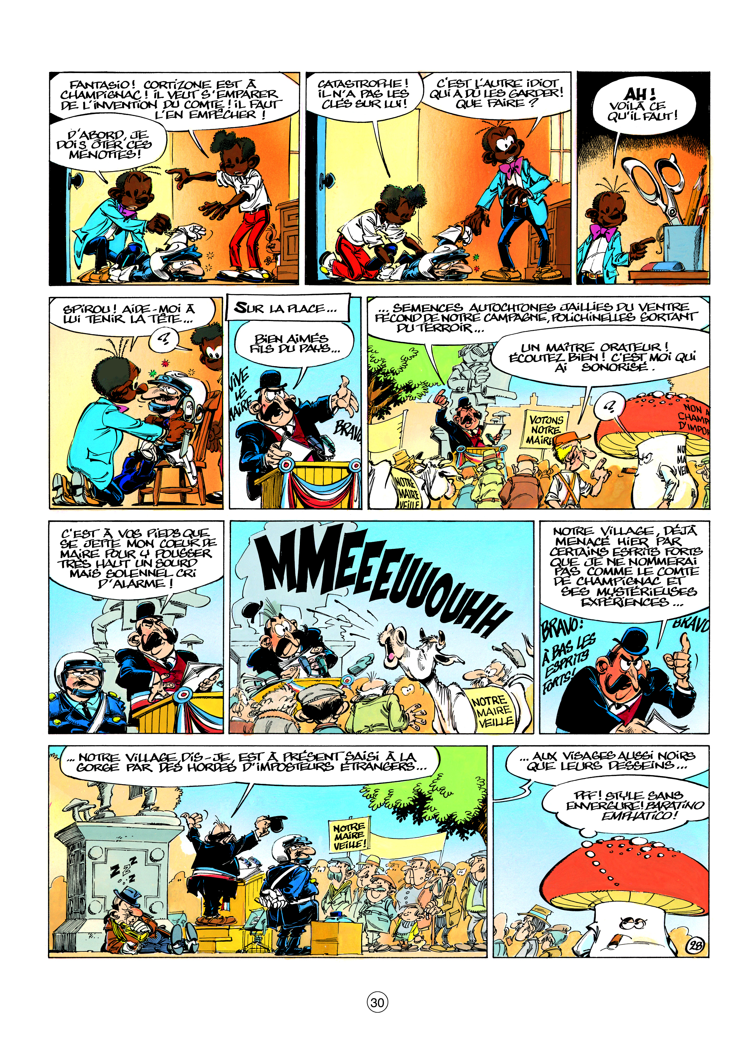 Le cri d'alarme du Maire de Champignac dans Le rayon noir ©Tome et Janry - Éditions Dupuis